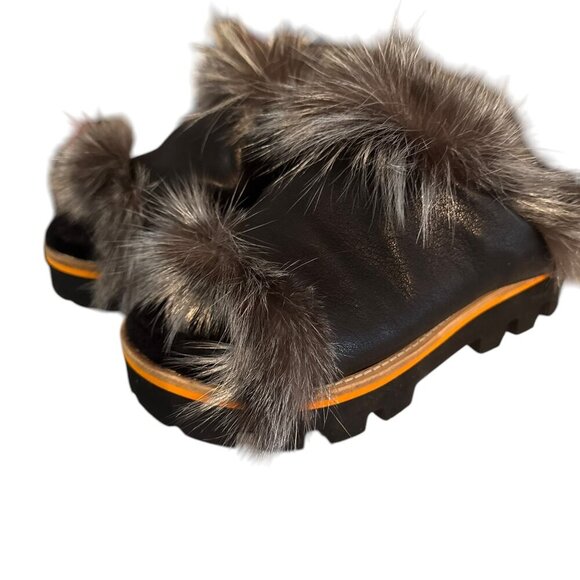 Montelliana 1965 Fur Slides – EU 37/US 6.5 – Free Shipping - Picture 2 of 7